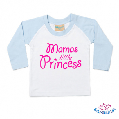 Baby-TShirt  Baseball Langarm bedruckt "Mamas little princess"