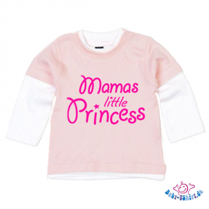 Baby T-Shirt Bicolour mit dem Aufdruck "Mamas little princess"