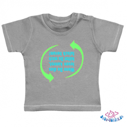 Baby T-Shirt mit dem Motiv  "Flasch herum"