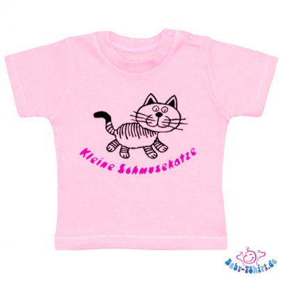 Baby T-Shirt  mit dem Aufdruck "kleine Schmusekatze"