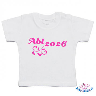 Baby T-Shirt  mit dem Aufdruck "Abi + Jahreszahl"