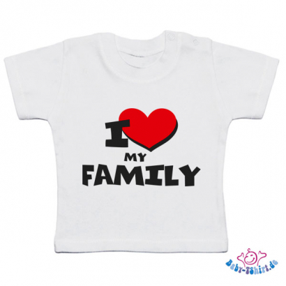 Baby T-Shirt  mit dem Aufdruck "I Love my Familiy