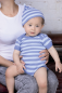 Preview: Babybody "gestreift" 2-fabig - in tollen Farbkombinationen mit Wunschaufdruck