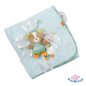 Preview: Lieblingsteil des Monats: Baby Fehn Schmusedecke- Fuchs "hellblau" 100 x 75cm