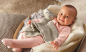 Preview: Baby Strick Schmusetuch in Grau-Sandfarben von Sterntaler