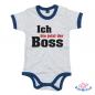 Preview: Babybody Kontrast bedruckt mit  "Ich bin jetzt der Boss"
