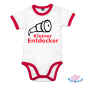 Preview: Babybody Kontrast bedruckt mit "Kleiner Entdecker"
