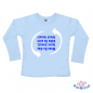Preview: Baby-TShirt Langarm bedruckt mit "Falsch herum"