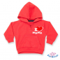 Preview: Lieblingteil des Monats Oktober - Kuscheliges Baby Sweatshirt  mit Kapuze  bedruckt mit "I Love Mama"