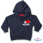 Preview: Lieblingteil des Monats Oktober - Kuscheliges Baby Sweatshirt  mit Kapuze  bedruckt mit "I Love Mama"