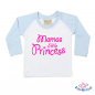 Preview: Baby-TShirt  Baseball Langarm bedruckt "Mamas little princess"
