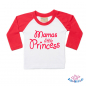 Preview: Baby-TShirt  Baseball Langarm bedruckt "Mamas little princess"
