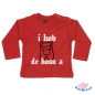 Preview: Baby-TShirt Langarm bedruckt " I hab de Hosn a "