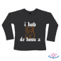Preview: Baby-TShirt Langarm bedruckt " I hab de Hosn a "