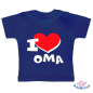 Preview: Baby T-Shirt mit dem Aufdruck "I Love Oma"
