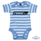 Preview: Babybody gestreift bedruckt mit "Powerboy"