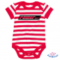 Preview: Babybody gestreift bedruckt mit "Powerboy"