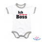 Preview: Babybody Kontrast bedruckt mit  "Ich bin jetzt der Boss"