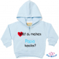 Preview: Kuscheliger Baby Sweater mit Kapuze bedruckt mit "Willst du meinen Papa heiraten"