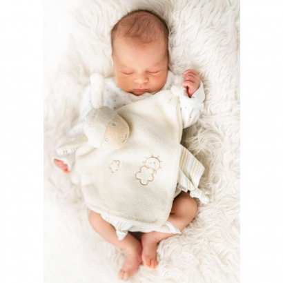 Baby Schmusetuch Deluxe "Lamm wollweiss" von Baby Fehn