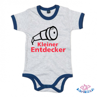 Babybody Kontrast bedruckt mit "Kleiner Entdecker"