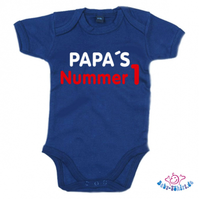 Babybody bedruckt mit "Papas Nr. 1"