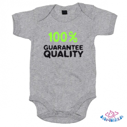 Babybody bedruckt mit 100% Garantee Quality"