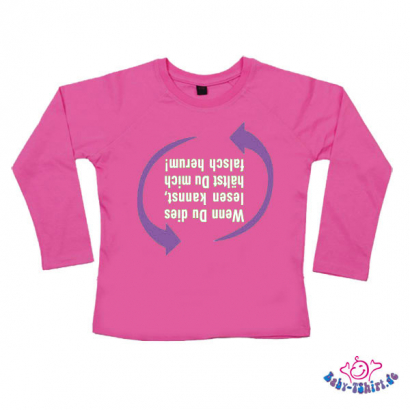 Baby-T-Shirt bedruckt Falsch herum