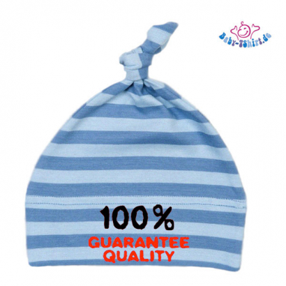 Babymütze bedruckt mit  "100% Guarantee Quality"