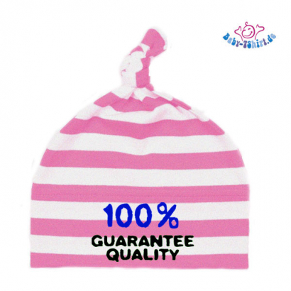 Babymütze bedruckt mit  "100% Guarantee Quality"
