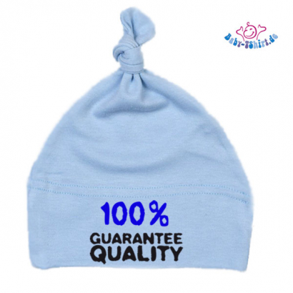 Babymütze bedruckt mit  "100 % Guarantee Quality