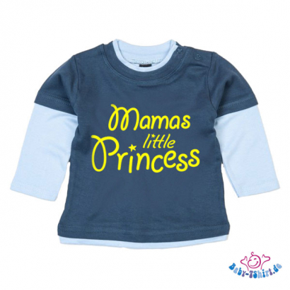 Baby T-Shirt Bicolour mit dem Aufdruck "Mamas little princess"