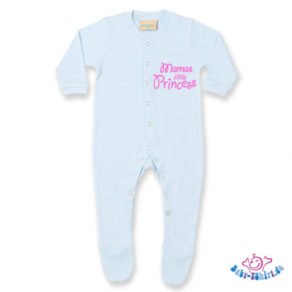 Babystrampler  mit Füßchen bedruckt mit "Mamas little princess"