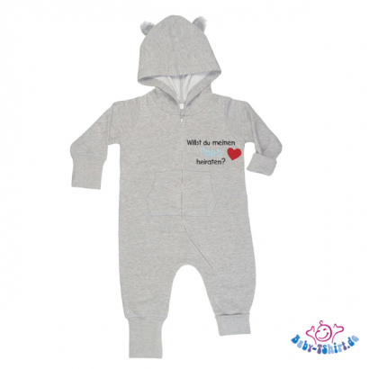 Baby Sweatoverall "Willst du meinen Papa heiraten?"