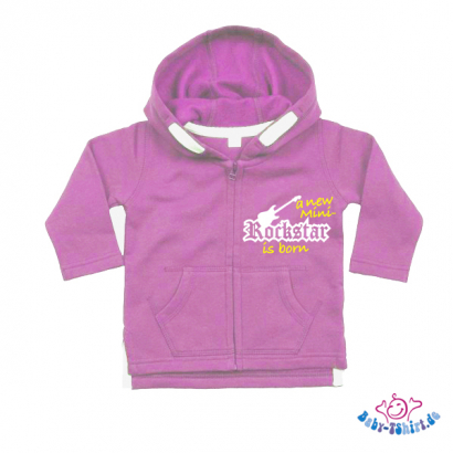 Baby Sweatjacke "A new Mini-Rockstar is born"