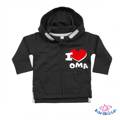Baby Sweatjacke "I love Oma"
