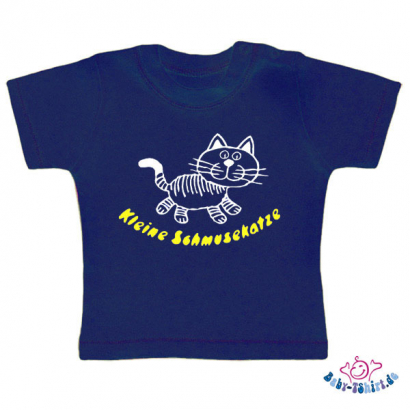 Baby T-Shirt  mit dem Aufdruck "kleine Schmusekatze"