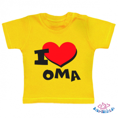 Baby T-Shirt mit dem Aufdruck "I Love Oma"