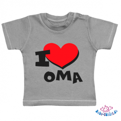 Baby T-Shirt mit dem Aufdruck "I Love Oma"
