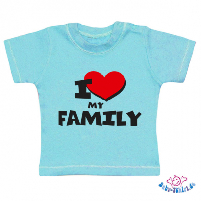 Baby T-Shirt  mit dem Aufdruck "I Love my Familiy