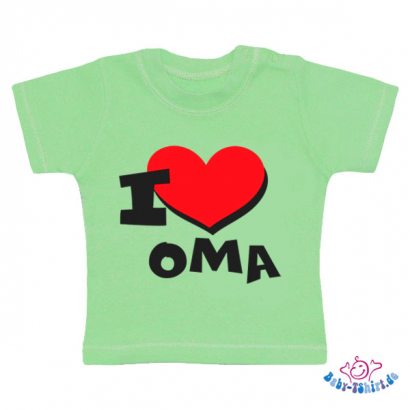Baby T-Shirt mit dem Aufdruck "I Love Oma"