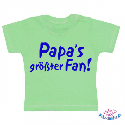 Baby T-Shirt mit dem Spruch "Papas größter Fan"