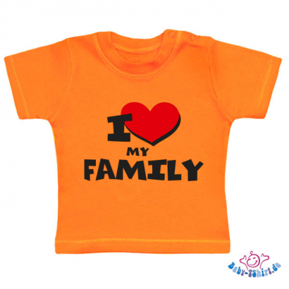 Baby T-Shirt  mit dem Aufdruck "I Love my Familiy