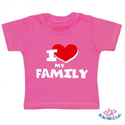 Baby T-Shirt  mit dem Aufdruck "I Love my Familiy