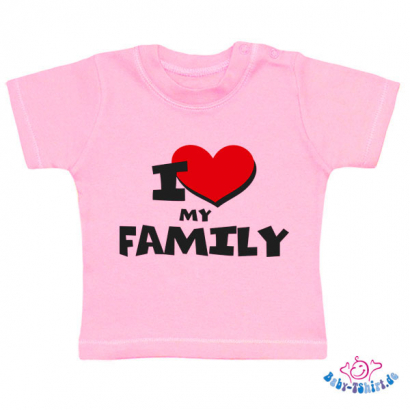 Baby T-Shirt  mit dem Aufdruck "I Love my Familiy