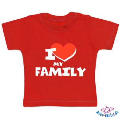 Baby T-Shirt  mit dem Aufdruck "I Love my Familiy