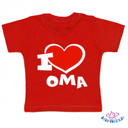 Baby T-Shirt mit dem Aufdruck "I Love Oma"