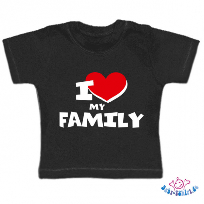 Baby T-Shirt  mit dem Aufdruck "I Love my Familiy