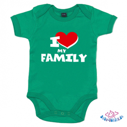 Babybody bedruckt mit "I Love my familiy"