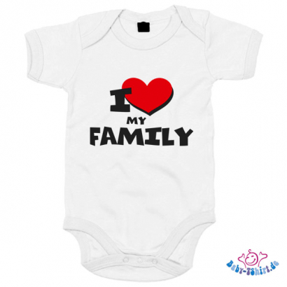 Babybody bedruckt mit "I Love my familiy"